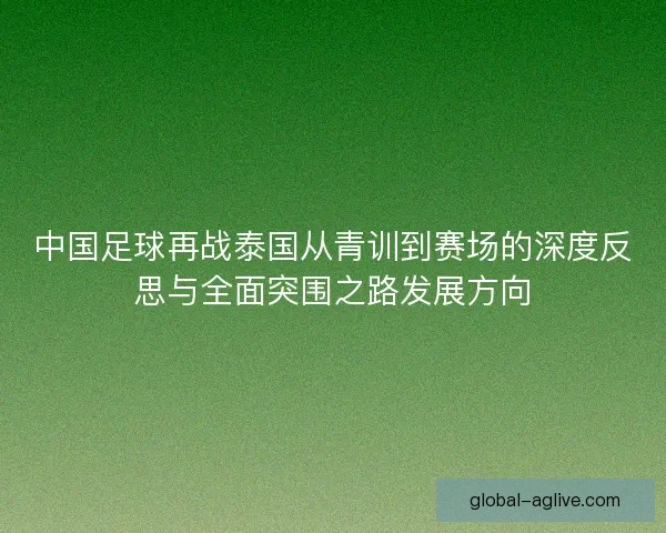 中国足球再战泰国从青训到赛场的深度反思与全面突围之路发展方向 中国足球再战泰国从青训到赛场的深度反思与全面突围之路发展方向