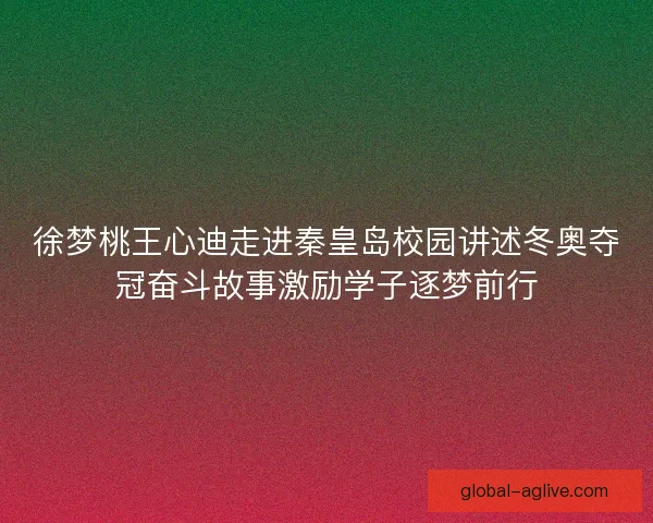 徐梦桃王心迪走进秦皇岛校园讲述冬奥夺冠奋斗故事激励学子逐梦前行 徐梦桃王心迪走进秦皇岛校园讲述冬奥夺冠奋斗故事激励学子逐梦前行