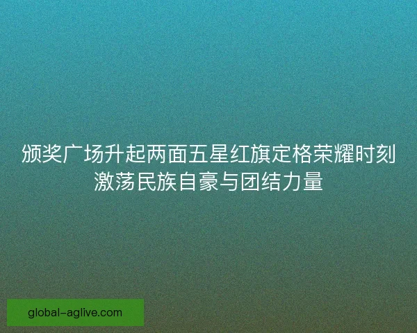 颁奖广场升起两面五星红旗定格荣耀时刻激荡民族自豪与团结力量
